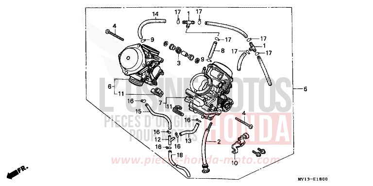 VERGASER (KOMPL.) von Africa Twin 750 FROLIDA BLUE (PB182G) von 1990